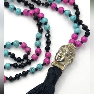 Long tassel necklace, from Bali,Indonesia, this simple but elegant handmade mala
